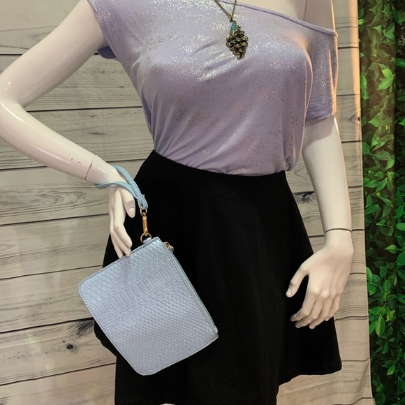 Jules Kae Blue Snake Pouch with Detachable Wrist S - Picture 4 of 16